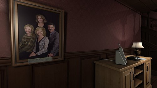 Ein Familienporträt im leeren Haus der Greenbriars – der Beginn einer emotionalen Reise in „Gone Home“. - © The Fullbright Company