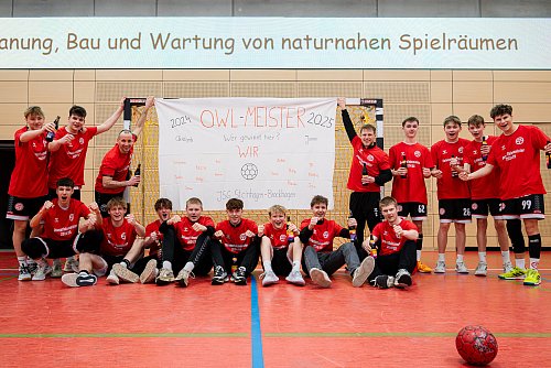 Die männliche B-Jugend der JSG Steinhagen-Brockhagen setzte sich in der OWL-Liga an die Spitze. - © TOBIAS MARQUART