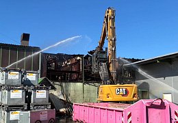 Großbrand in Bad Laer bei einem Landmaschinen-Hersteller