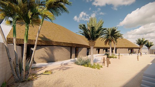 Reet statt afrikanischem Blechdach: Die Studenten stellen hohe Ansprüche an das neue Schulgebäude, stilistisch wie ökologisch. Trotzdem soll das Gebäude bezahlbar bleiben. - © Schulen für die Welt