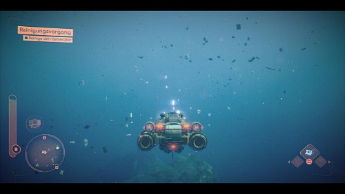 Was im All der Satellitenmüll ist, ist im Meer der Plastikmüll: Hier fahren wir durch eines der Müllfelder. - © Quantic Dream