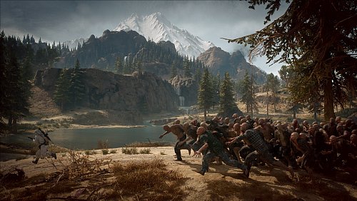 Eine Horde von Freakern jagt durch die beeindruckend überarbeitete Landschaft von Days Gone Remastered. - © Sony / Playstation