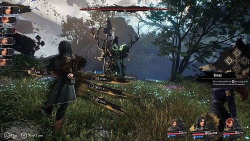 Die reihum ablaufenden Rundenkämpfe sind taktisch und erfordern im Spielverlauf wachsendes Geschick. Die Größe der Feinde sagt erstmal nichts über die Gefahr aus, die von ihnen ausgeht, aber ... - © Sandfall Interactive/Kepler Interactive