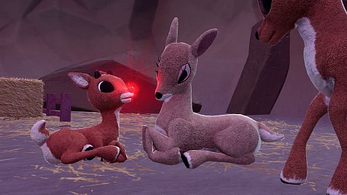 Rudolphs rote Nase ist kaum zu übersehen. Auch im Spiel leuchtet sie schön rot und ist Wegweiser zu versteckten Weihnachtsglocken. - © Headless Chicken Games