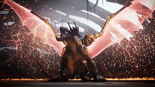 Der Cyberdrache gehört mit zu den krassesten Kreaturen im Spiel, glücklicherweise ist er auf unserer Seite. - © Bethesda