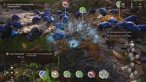 Eine Armee von Mistkäfern unterstützt uns im Kampf gegen fiese Termiten. - © Microids